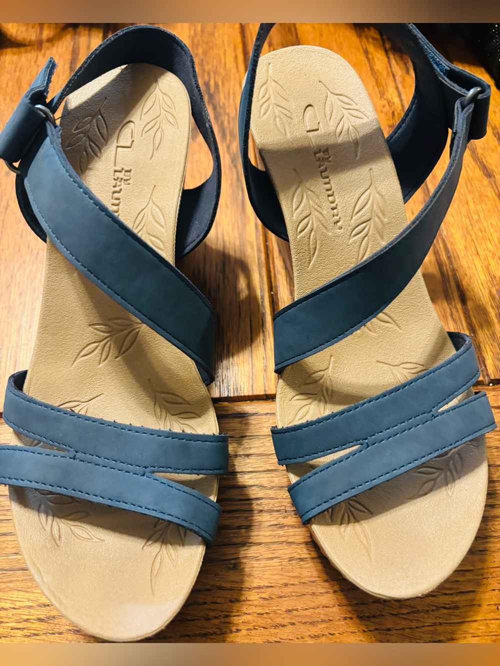 CL by Laundry Blue Strappy Comfort Sandals